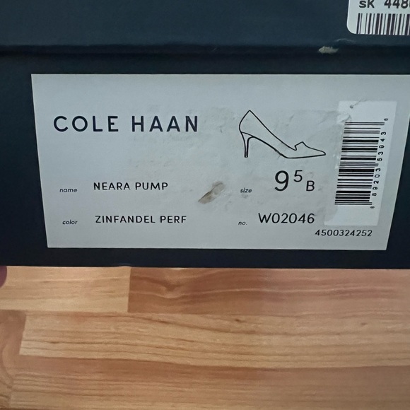 Women’s Cole Haan Nera Pump on Burgundy Sz. 9.5 - Picture 6 of 6